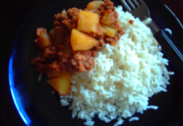 Carne moída na panela de pressão