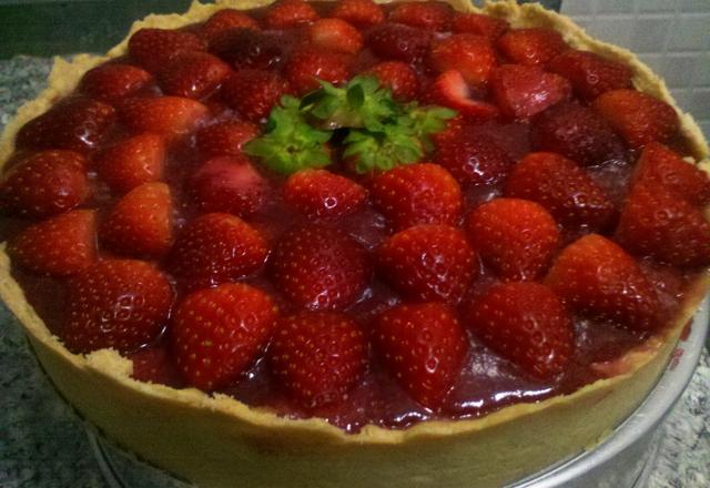 Torta de morango com iogurte