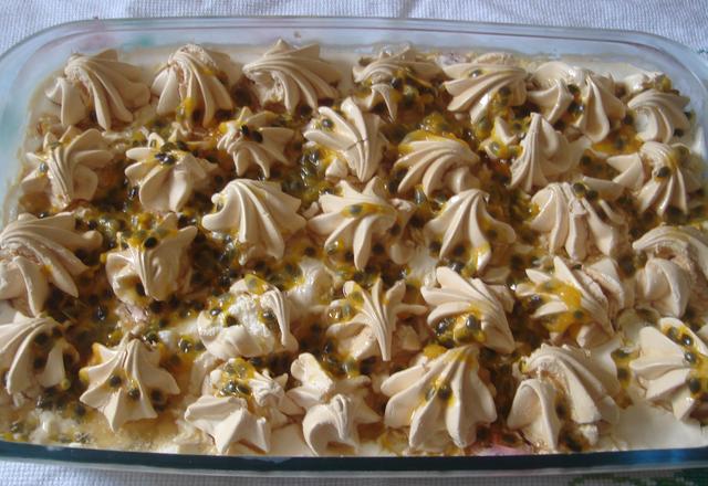 Gelado de banana e maracujá