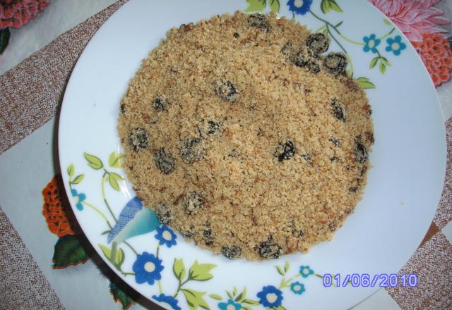 Farofa de alho com passas