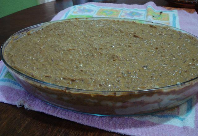 Purê de batata recheado com carne moída