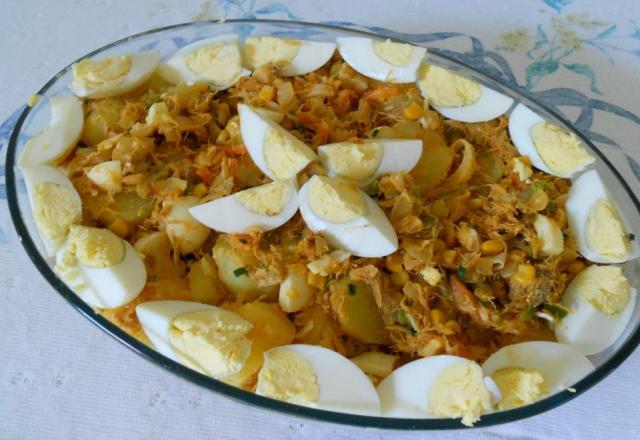 Salada de bacalhau frio