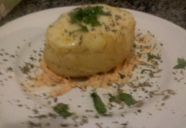 Batata recheada de micro-ondas