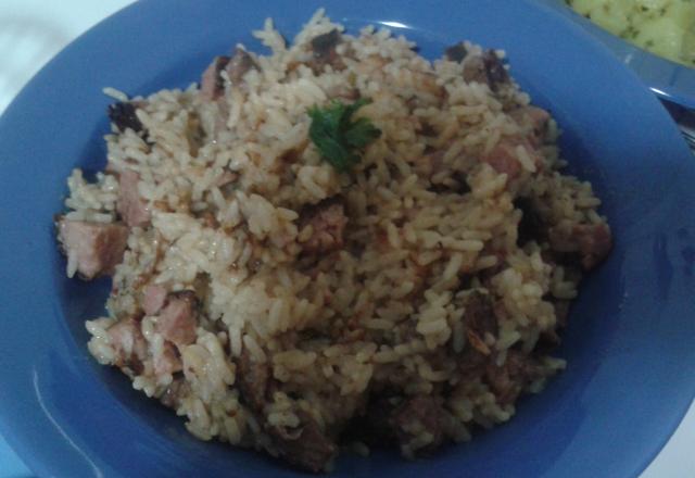 Arroz carreteiro de churrasco