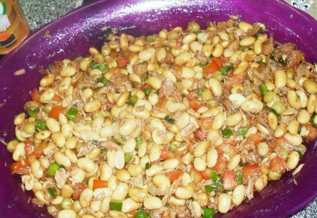 Salada de soja com atum