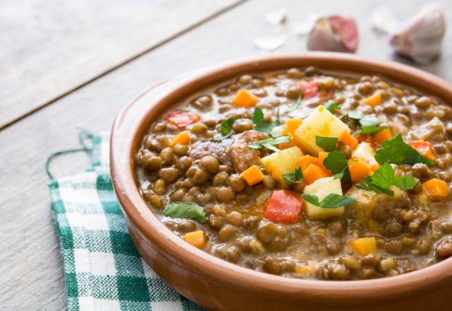 Sopa de lentilha para reveillon
