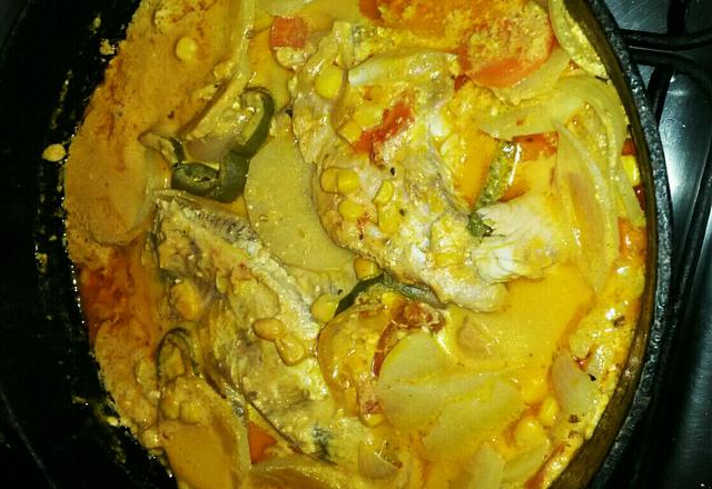 Peixe com creme de leite