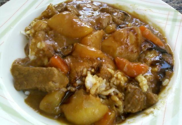 Curry Rice com maçã e mel
