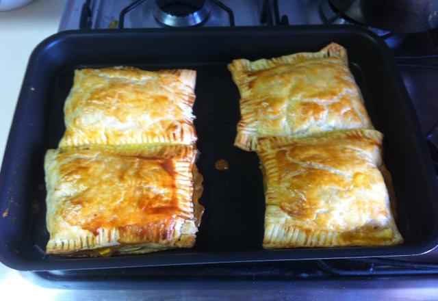 Pastel folhado de legumes