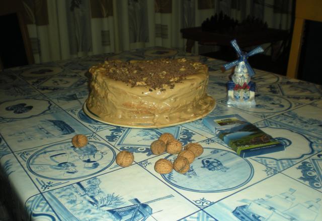 Torta de Café e Nozes