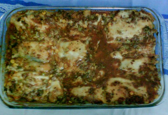 Lasanha de berinjela com brocólis