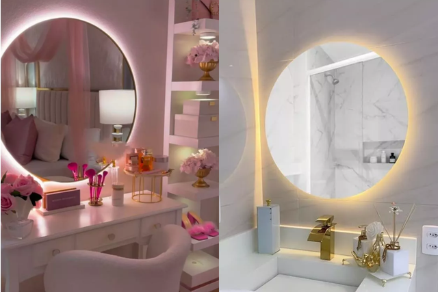 Moderno e versátil, ideal para dar destaque à decoração e lives (Foto de: Shopee).