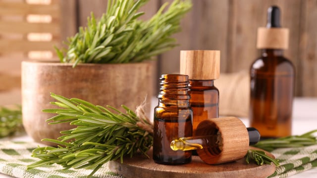 A preparação caseira do óleo de alecrim é muito simples, mas exige cuidados com a armazenagem (Créditos: Shutterstock)