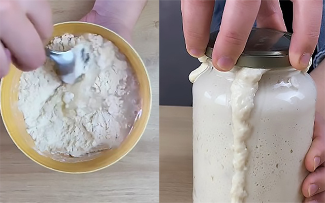 Você sabia que basta misturar farinha e água para fazer fermento?