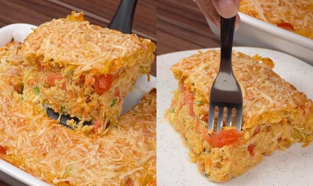 Delícia SEM TRIGO, fácil e rápido: torta de frango saudável com massa de tapioca é a receita pra incluir no cardápio da semana