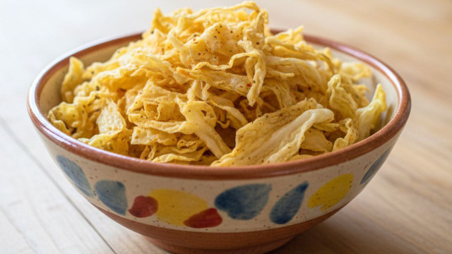 Ficam prontos em 15 minutos e são mais viciantes que salgadinho: chips de repolho crocantes!