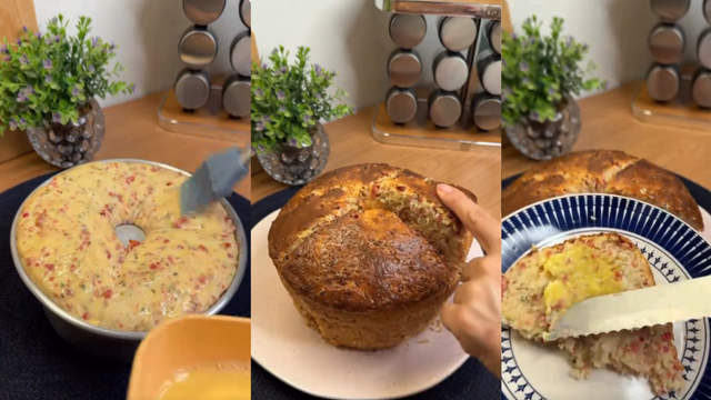 O pão de calabresa está sendo um sucesso nas redes sociais! (Créditos: Thalia Almeida/ reprodução TikTok)