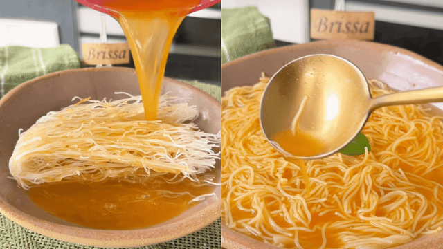 Macarrão de arroz sem glúten é uma opção versátil para refeições rápidas. (Foto: reprodução @brissa no Instagram