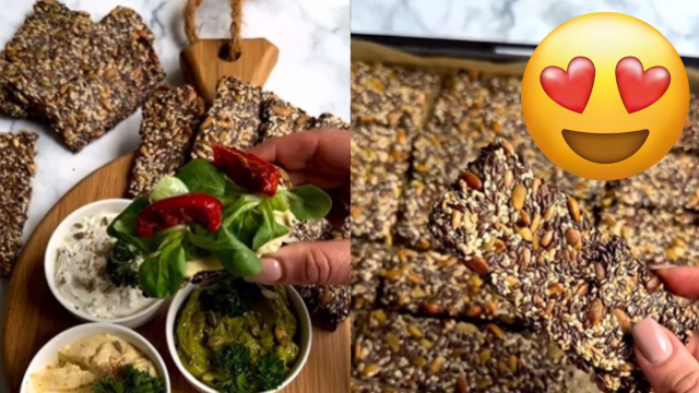 Só semente e água nessa receita: substitua a torradinha por esse biscoito funcional, o seu intestino agradece!