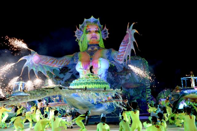 Festival dos Botos traz desfiles alegóricos parecidos com Parintins. (Foto: Divulgação/Prefeitura de Santarém)