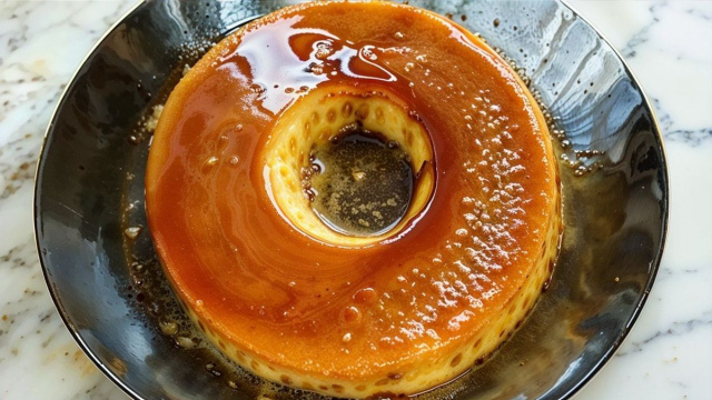 Pudim de geladeira com calda de caramelo desenformado (Créditos: TudoGostoso/Lorine Silva Sanches)