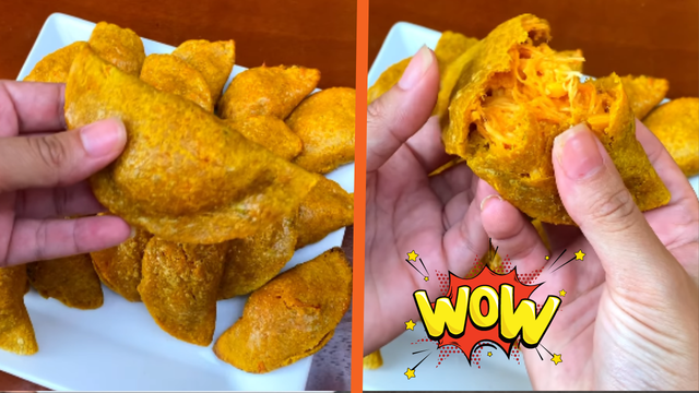 Pastel assado com massa de abóbora e recheio de frango: receita fit ainda leva aveia para dar o ponto no preparo