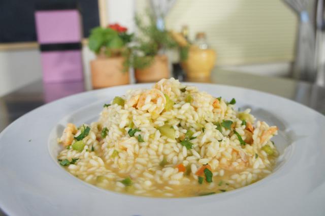 Diretamente da Itália para o Brasil, a gente não poderia deixar de falar do risoto de camarão (Créditos: Gui Barthel/TudoGostoso)