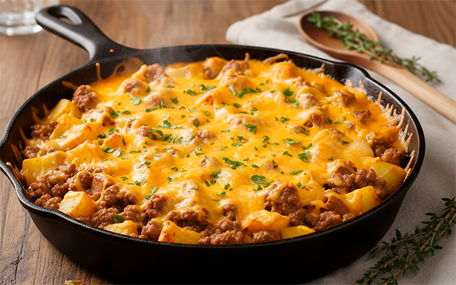 Sempre que tenho carne moída em casa faço essa receita cremosa de uma panela só que salva o jantar