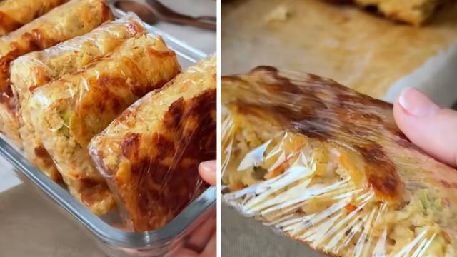 Refeição completa e nutritiva organizada em porções para facilitar a rotina semanal. (Foto: reprodução 1001Receitas Fit no TikTok)