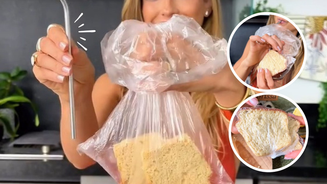 Veja por que você precisa de um canudo para congelar fatias de pão em saquinhos