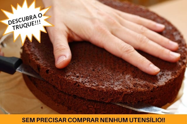 Aprenda esse truque INCRÍVEL de como cortar bolo para rechear: as duas partes ficam iguais!