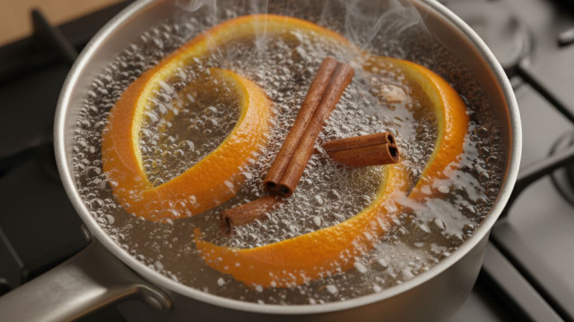 Vi minha avó ferver cascas de laranja com canela a vida inteira e agora não vivo sem esse truque em casa