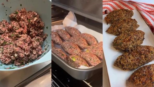 Descobri uma receita de quibe recheado e assado (sem farinha de trigo!) que fica divina, todo mundo aqui em casa ama!