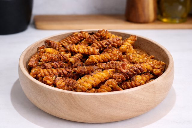 Fiz o salgadinho de macarrão na airfryer que está viralizando na internet e o resultado surpreendeu todo mundo aqui em casa!