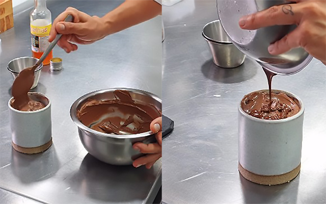 Sem ovo, nem fogo: mousse cremosa com cobertura crocante pronta em 5 minutos é a melhor receita de sobremesa rápida que eu conheço