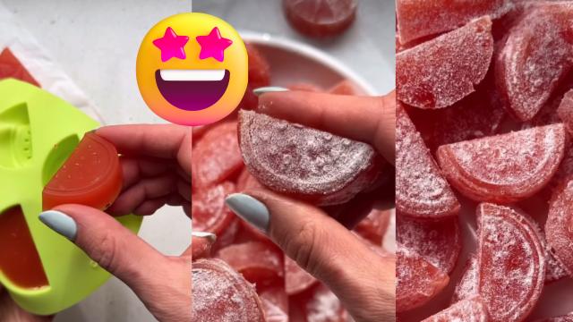 Bala fini caseira de melancia: receita simples é uma versão saudável da tradicional guloseima azedinha