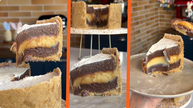 Vou fazer essa torta casadinho na Páscoa pra enlouquecer meus convidados: receita com brigadeiros é uma explosão de gostosura!