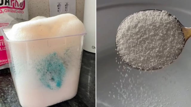 Percarbonato de sódio verdadeiro precisa ter essa textura e vai ser o grande aliado na limpeza da sua casa