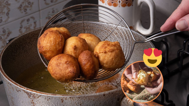 O segredo do bolinho de chuva perfeito está nesse passo com o óleo no preparo