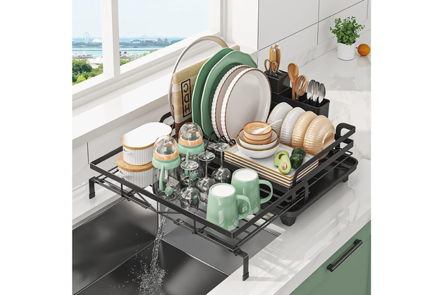 Chega de pilha de louça na pia: escorredor gigante entra no 12.12 com um mega desconto