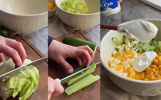 Salada refrescante pronta em 5 minutos virou meu jantar de quase todos os dias: fácil e gostosa