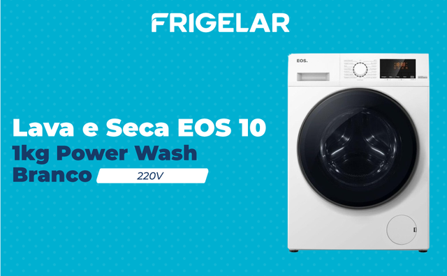 Lava e Seca EOS de 10kg: muito mais praticidade para cuidar das roupas (Imagem: EOS). 