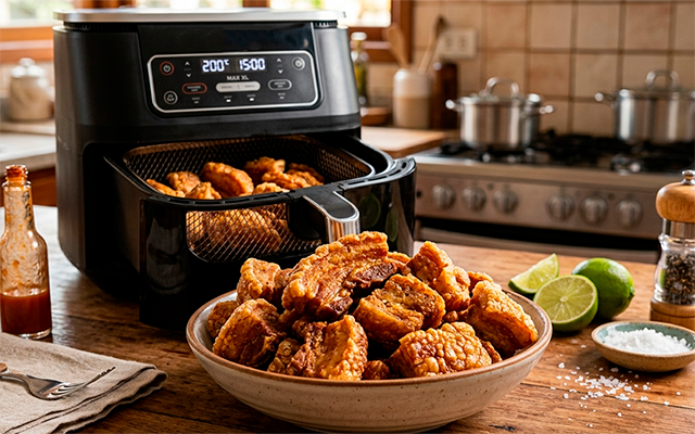 Adeus torresmo ressecado: o truque da airfryer para deixar pururuca, crocante e sem usar óleo