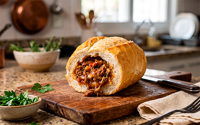 Sobrou carne moída? O segredo do buraco quente de forno que salva o lanche da família e todo mundo adora!