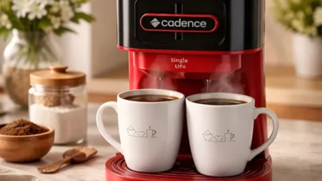 Cafeteira compacta prepara dois cafés de uma vez e está por menos de R$ 100