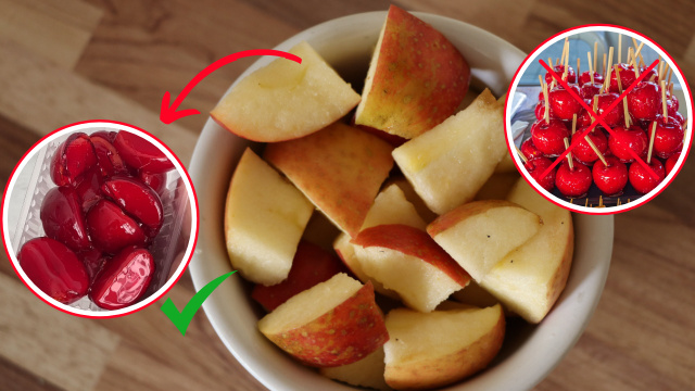 Maçã do amor picada dá certo se você seguir essas dicas para caramelizar a fruta cortada: "Os dois segredos são..."