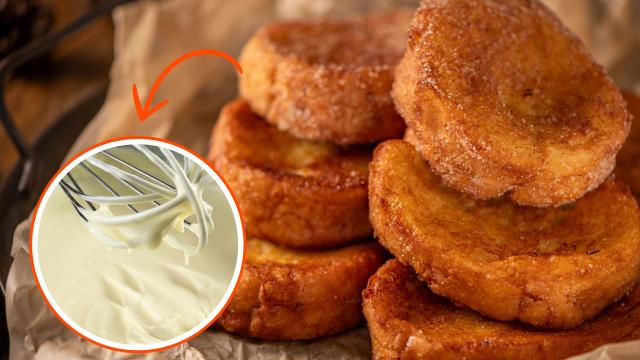 Troque a rabanada tradicional por essa versão recheada com creme de leite Ninho, não vai sobrar nem farelo depois da ceia de Natal!