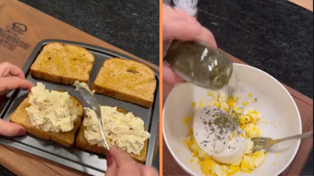 Um jeito diferente de comer ovo para bater as proteínas do dia é fazendo esse patê com...