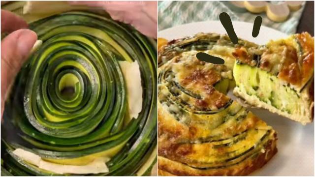 A melhor ideia low carb que você vai ver hoje: torta de abobrinha em caracol, uma receita simples e diferente
