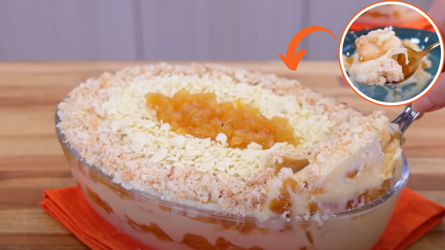 A melhor sobremesa pra esse domingo: pavê folhado de creme com abacaxi caramelizado; você vai babar só de olhar a receita